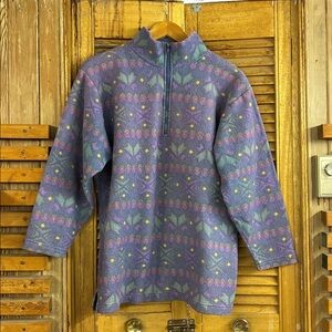 Vintage Colourful Grandmacore Sweater Medium Christmas